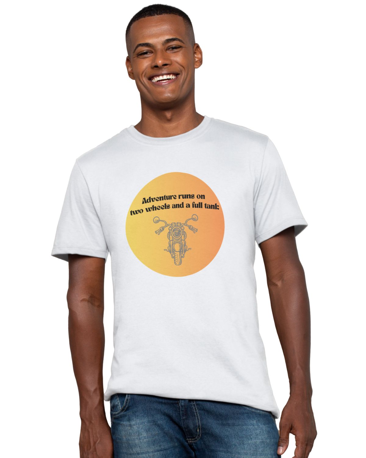 Adventure runs on Bike - Unisex Classic Crew T-Shirt