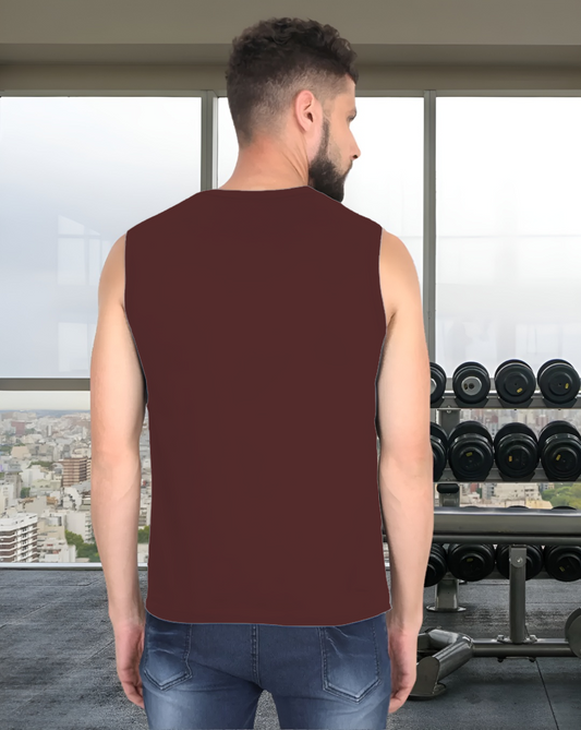 Maroon Sleeveless T-Shirt