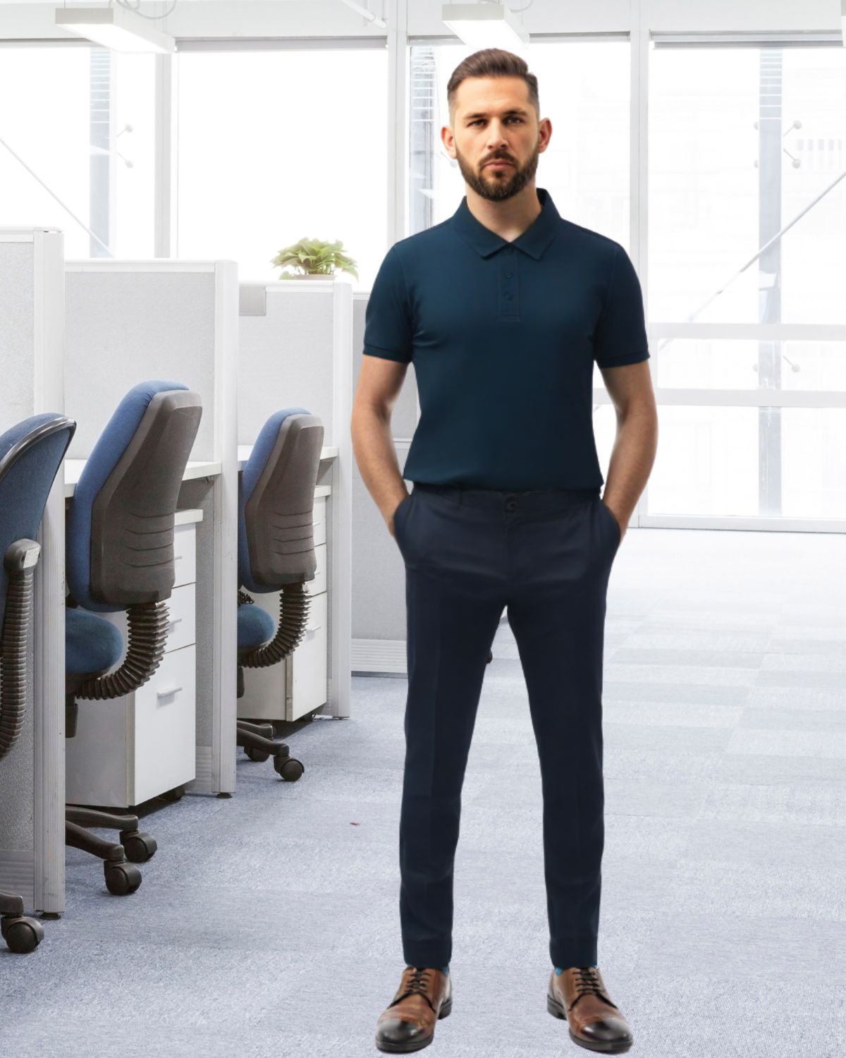 Navy Blue - Men's Polo