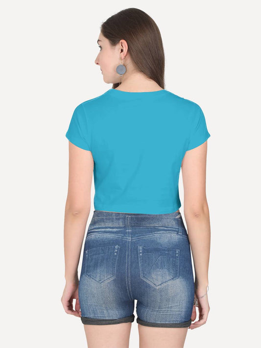 Sky Blue Crop Top