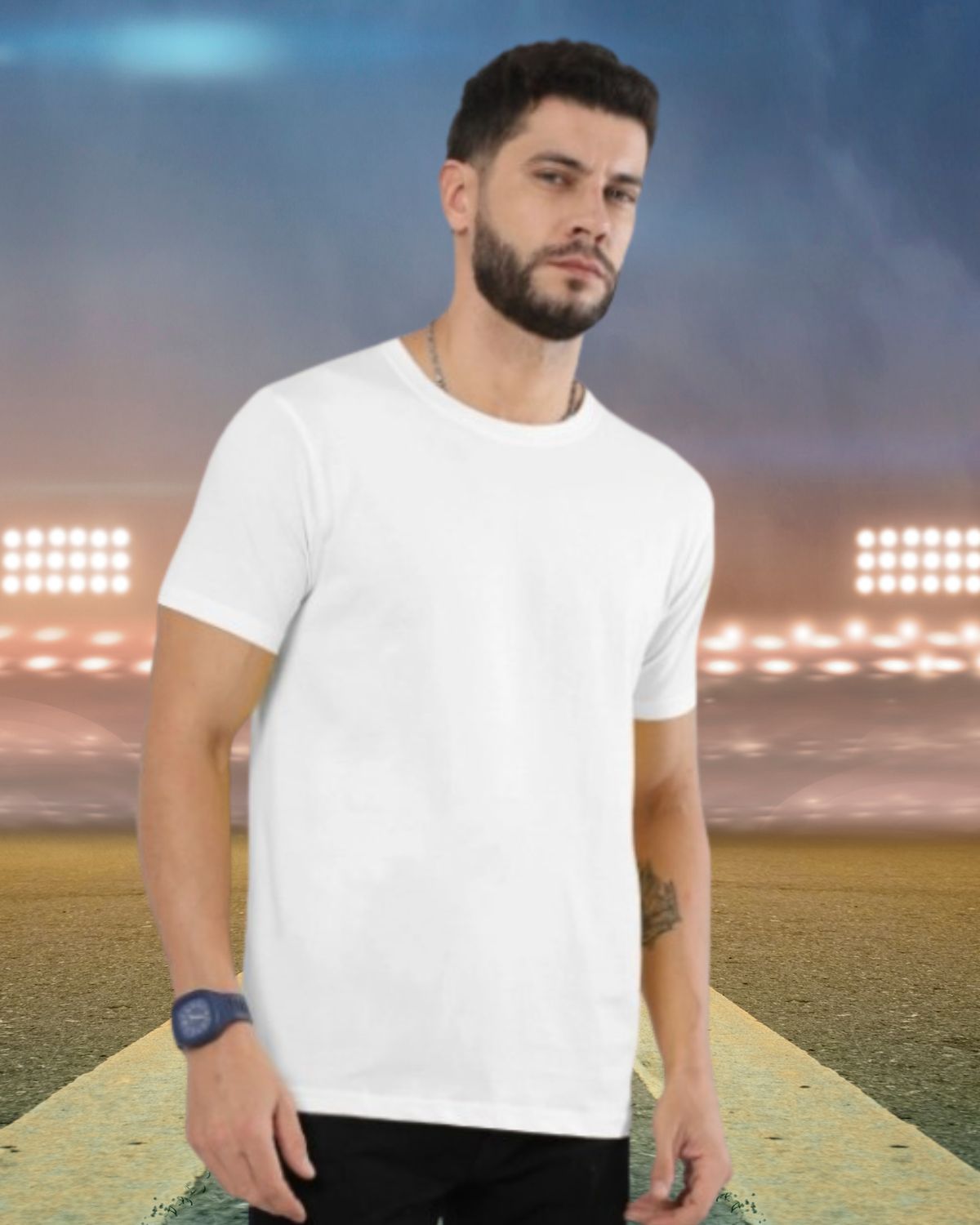 White - Unisex Cotton Stretch Spandex T-Shirt