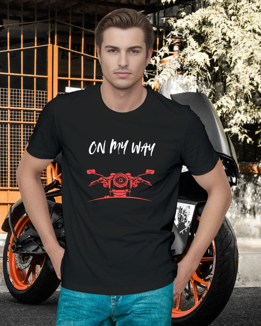 On my Way - Black Unisex Classic Crew T-Shirt