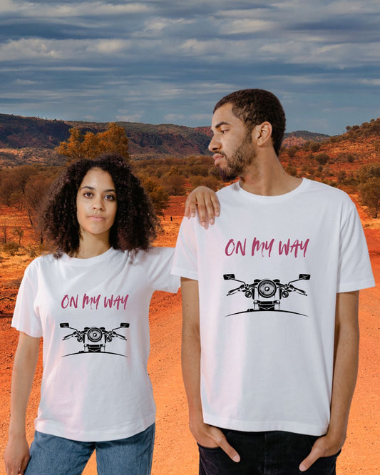 On my Way - White Unisex Classic Crew T-Shirt