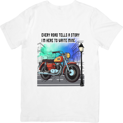 Every Road tells a Story - White Unisex Classic Crew T-Shirt