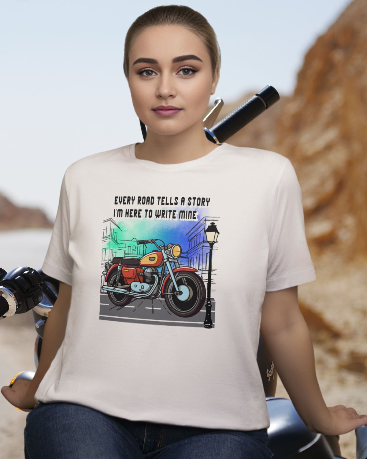 Every Road tells a Story - White Unisex Classic Crew T-Shirt