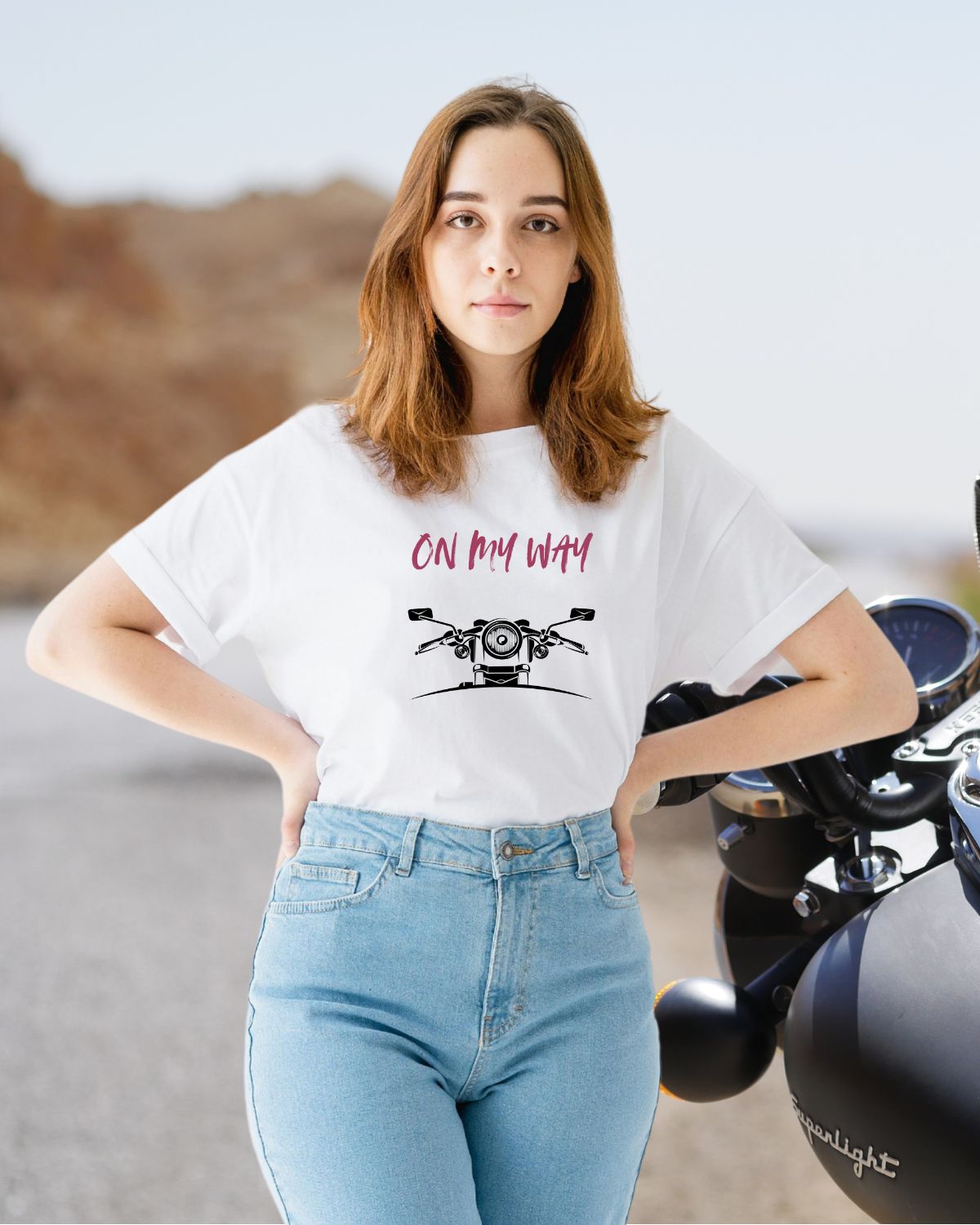 On my Way - White Unisex Classic Crew T-Shirt