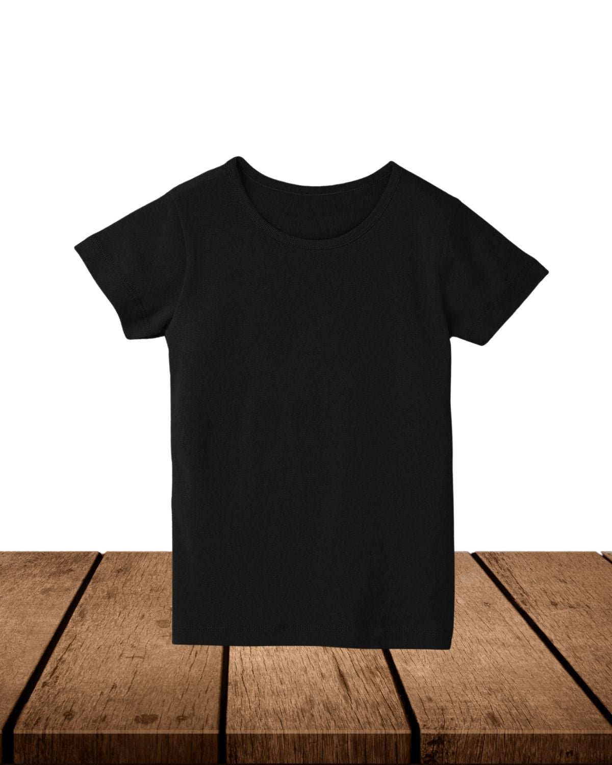 Black - Girl's Crew Neck T-Shirt
