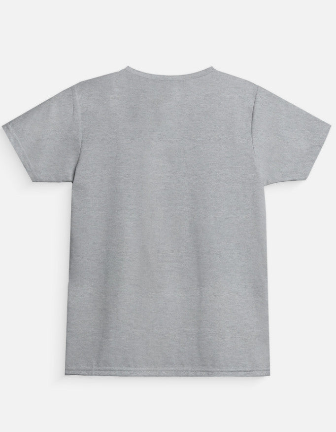 Grey Melange - Girl's Crew Neck T-Shirt