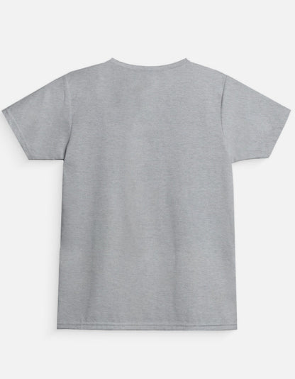Grey Melange - Girl's Crew Neck T-Shirt