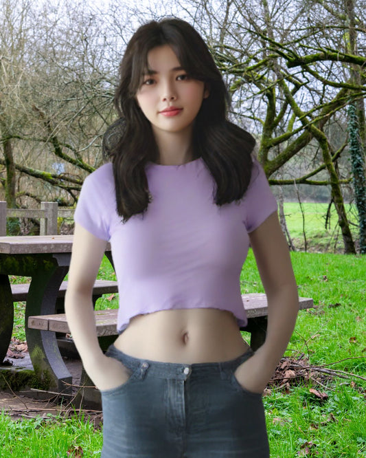 Lavender Crop Top