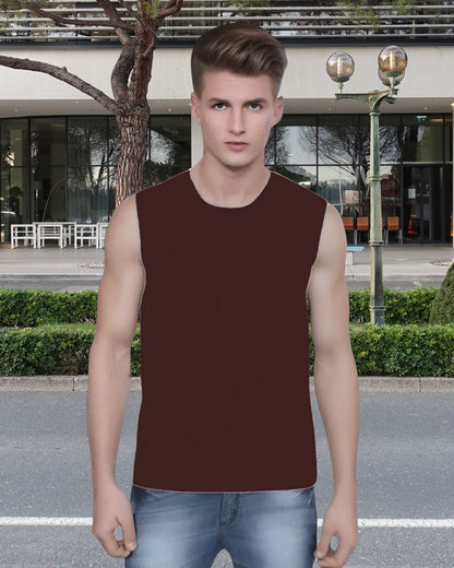 Maroon Sleeveless T-Shirt