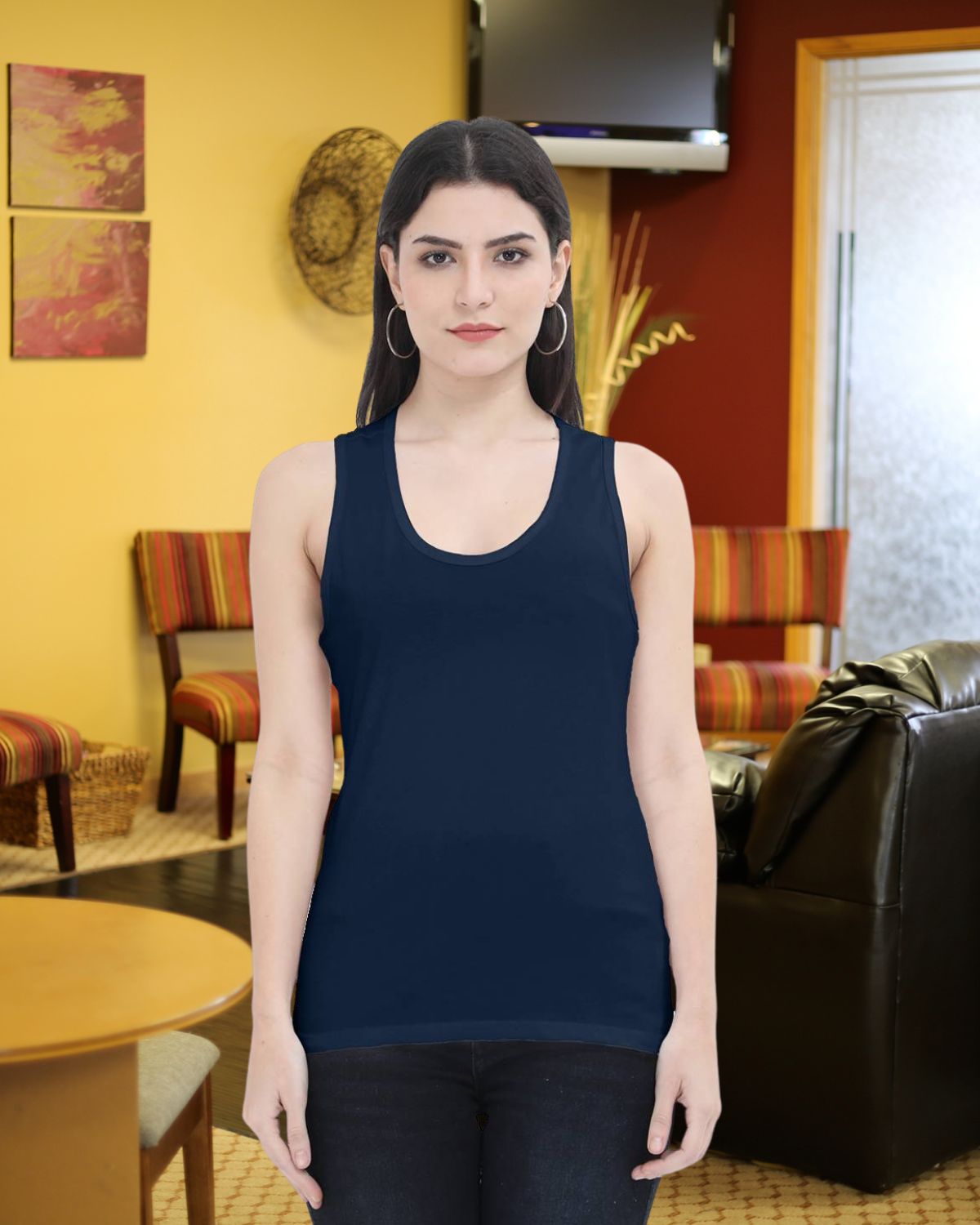 Navy Blue Tank Top