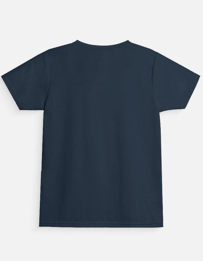 Navy Blue - Girl's Crew Neck T-Shirt