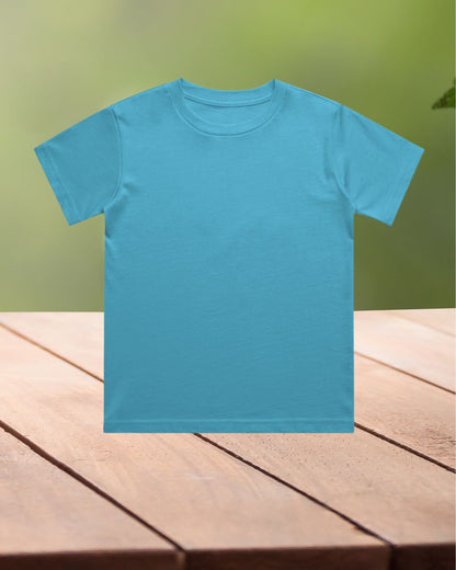 Sky Blue - Boy's Crew Neck T-Shirt