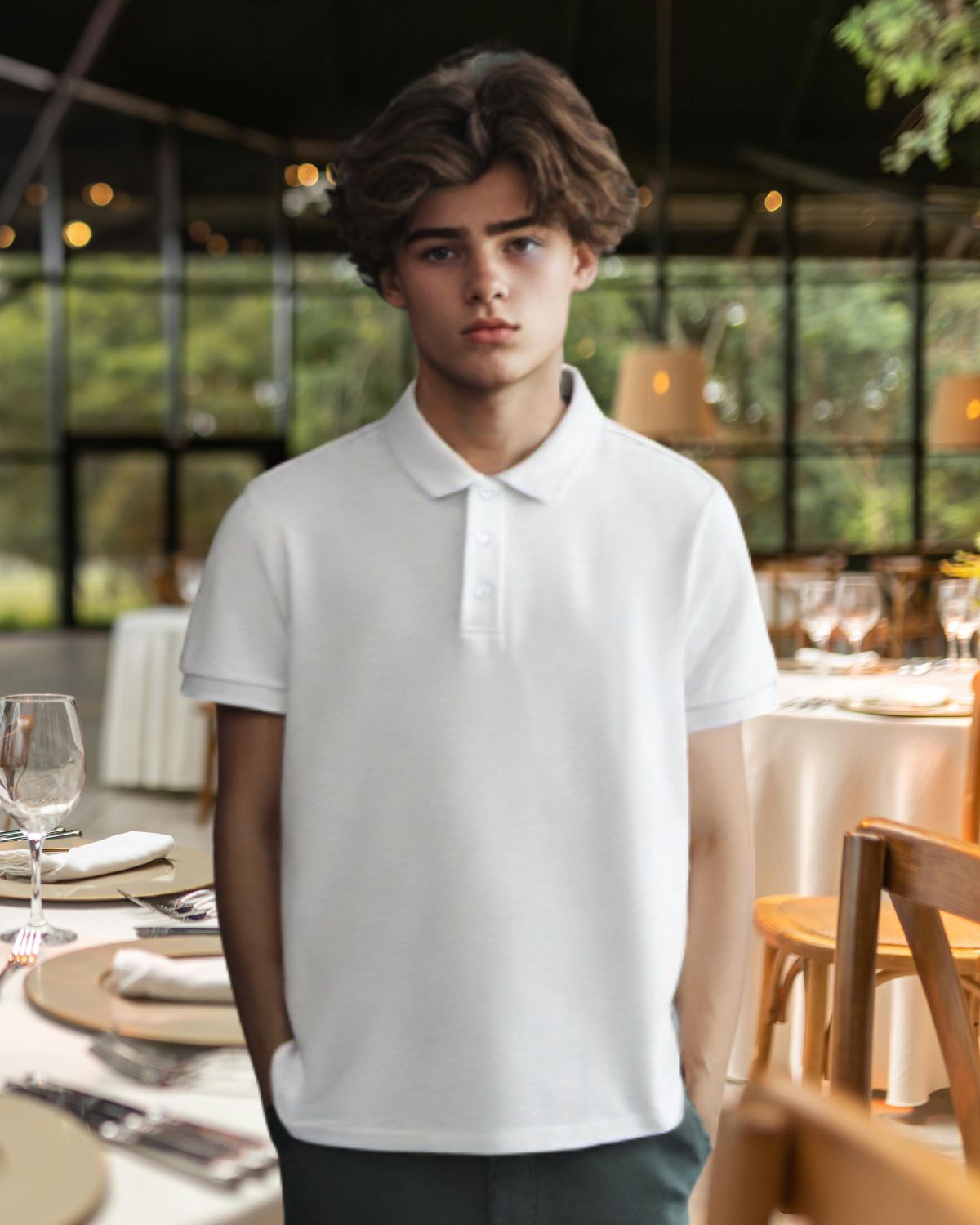 White - Men's Polo