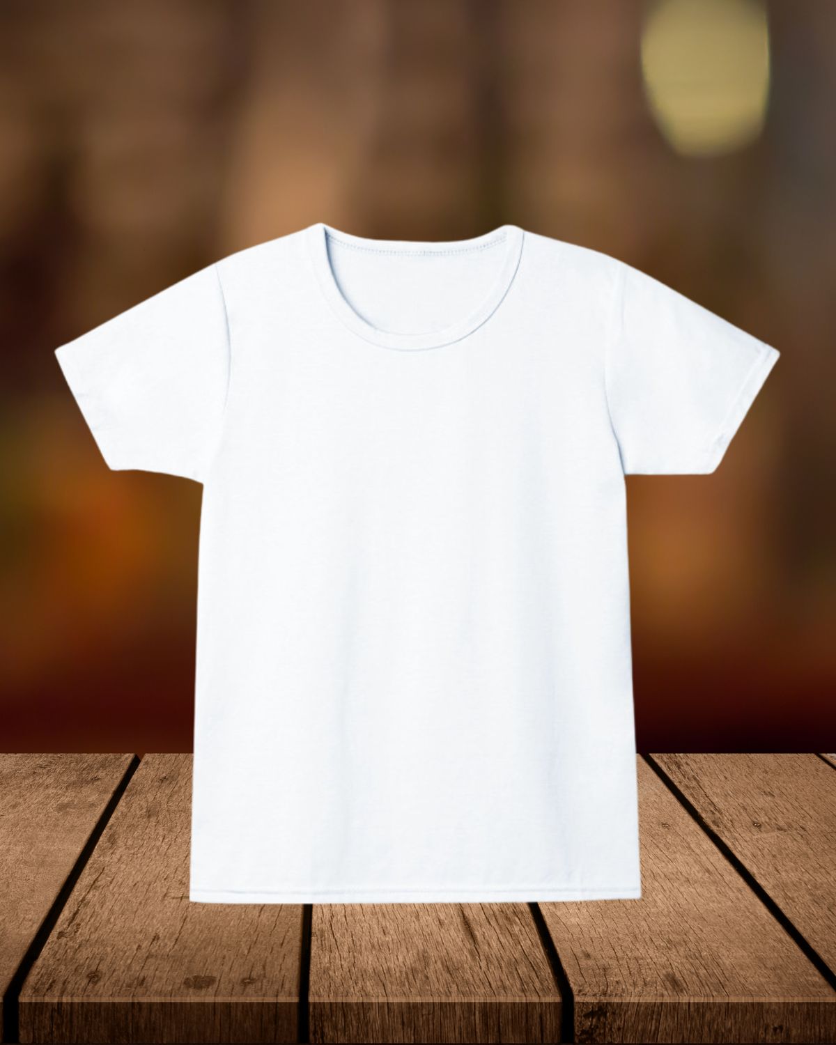White - Girl's Crew Neck T-Shirt