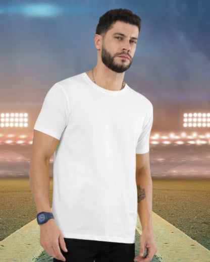 White - Unisex Cotton Stretch Spandex T-Shirt